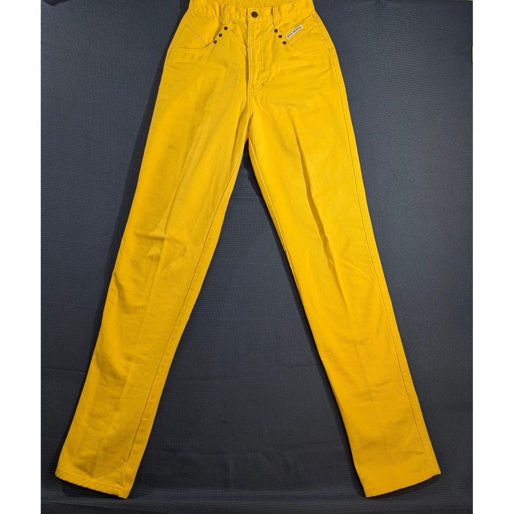Rocky Mountain Vintage High Rise Western Bareback Jeans Yellow 24x36
